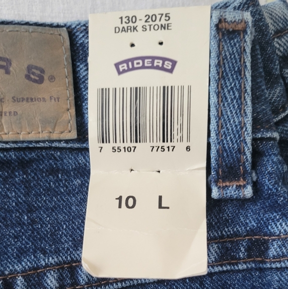 Riders by Lee, Eased Fit, Straight leg jeans, dark stone, size Misses 10 Long - Picture 10 of 10